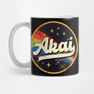 Akai // Rainbow In Space Vintage Grunge-Style Mug